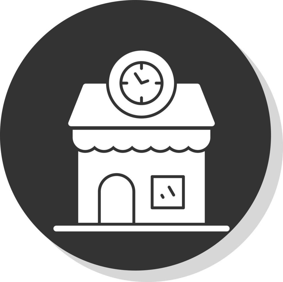 Uhr-Shop-Vektor-Icon-Design vektor