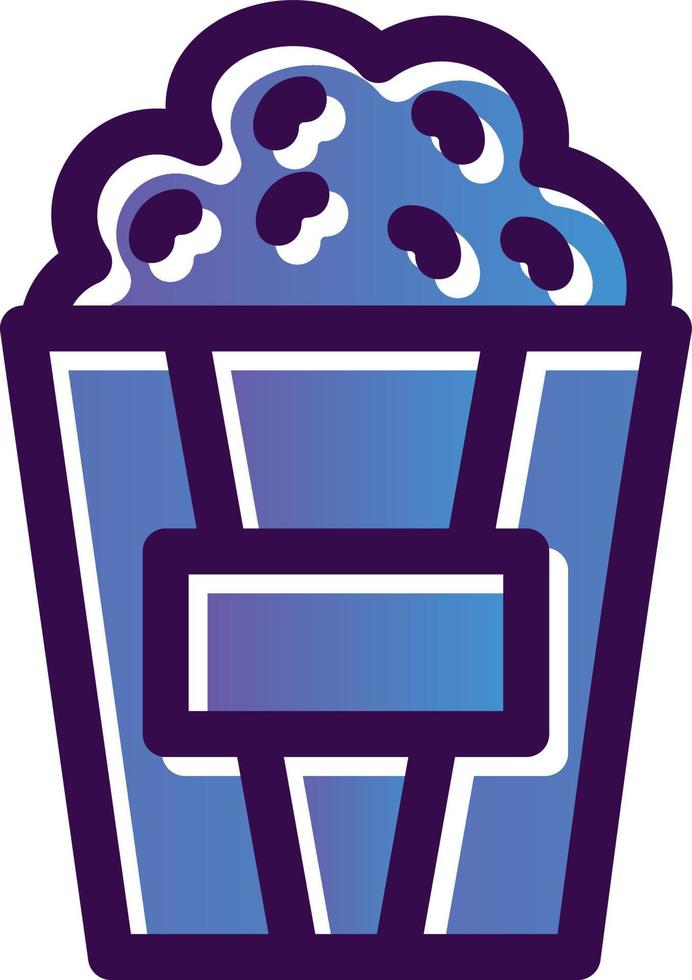 Popcorn-Vektor-Icon-Design vektor