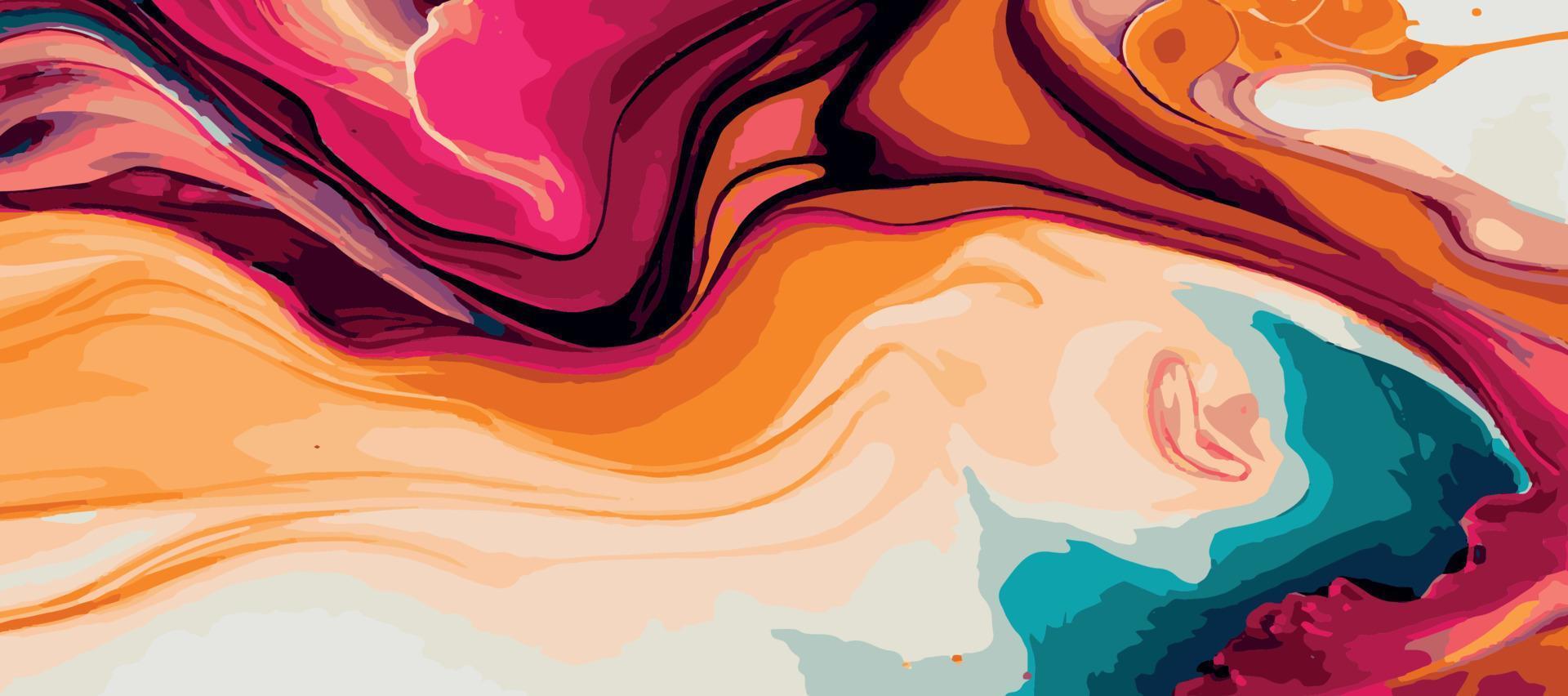 Marmor Panorama- Textur Design, bunt mehrfarbig Marmor Oberfläche, gebogen Linien, hell abstrakt Hintergrund Design - - Vektor
