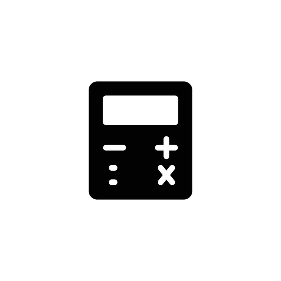 Taschenrechner Symbol. solide Symbol vektor