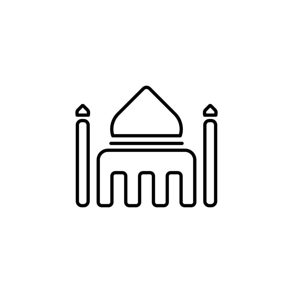 Moschee Symbol. Gliederung Symbol vektor