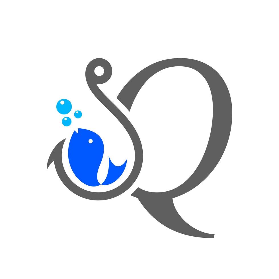 Initiale q Haken Logo vektor
