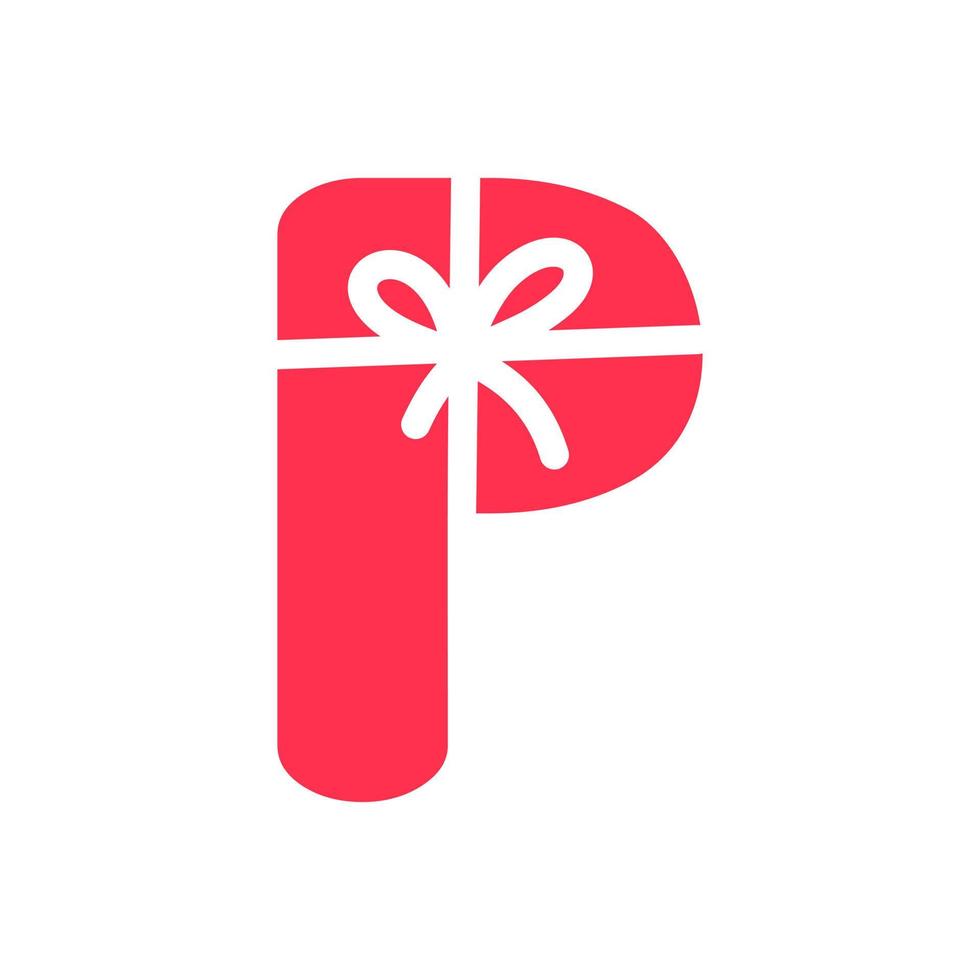första p gåva logotyp vektor