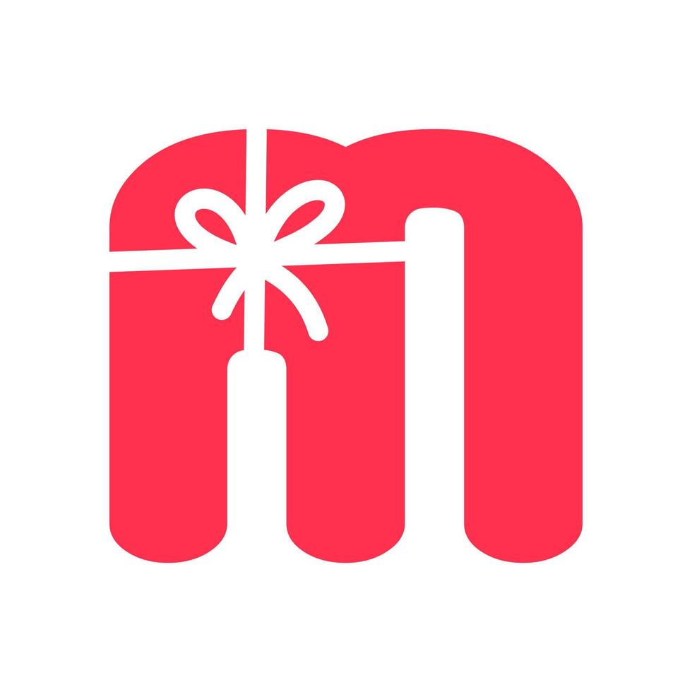 Initiale m Geschenk Logo vektor