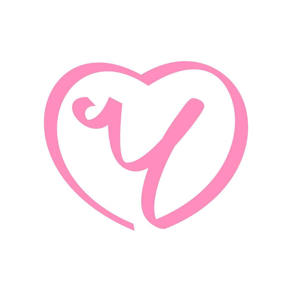 första y kärlek band logotyp vektor