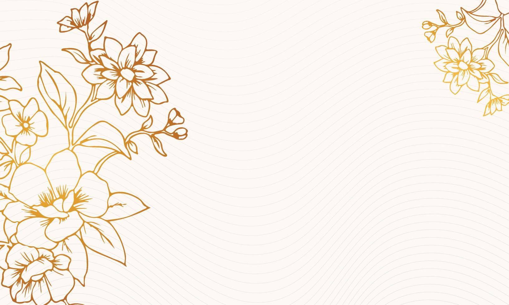modern und Neu aussehen Vektor golden Blumen- Hintergrund