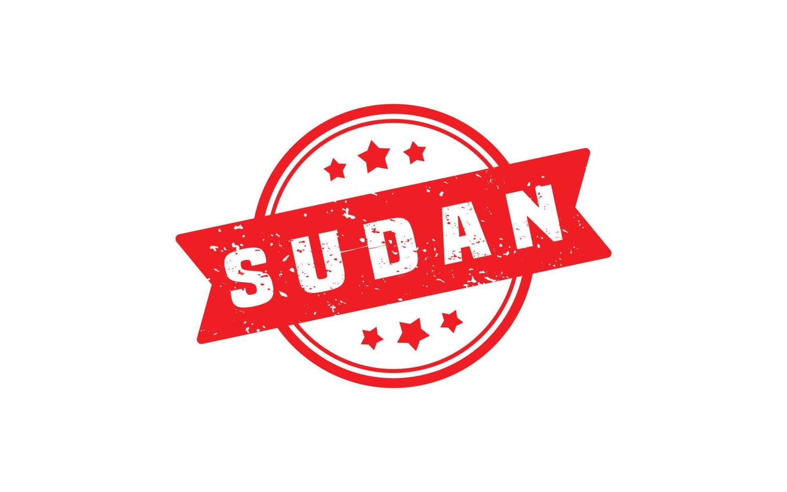 sudan stämpel sudd med grunge stil på vit bakgrund vektor