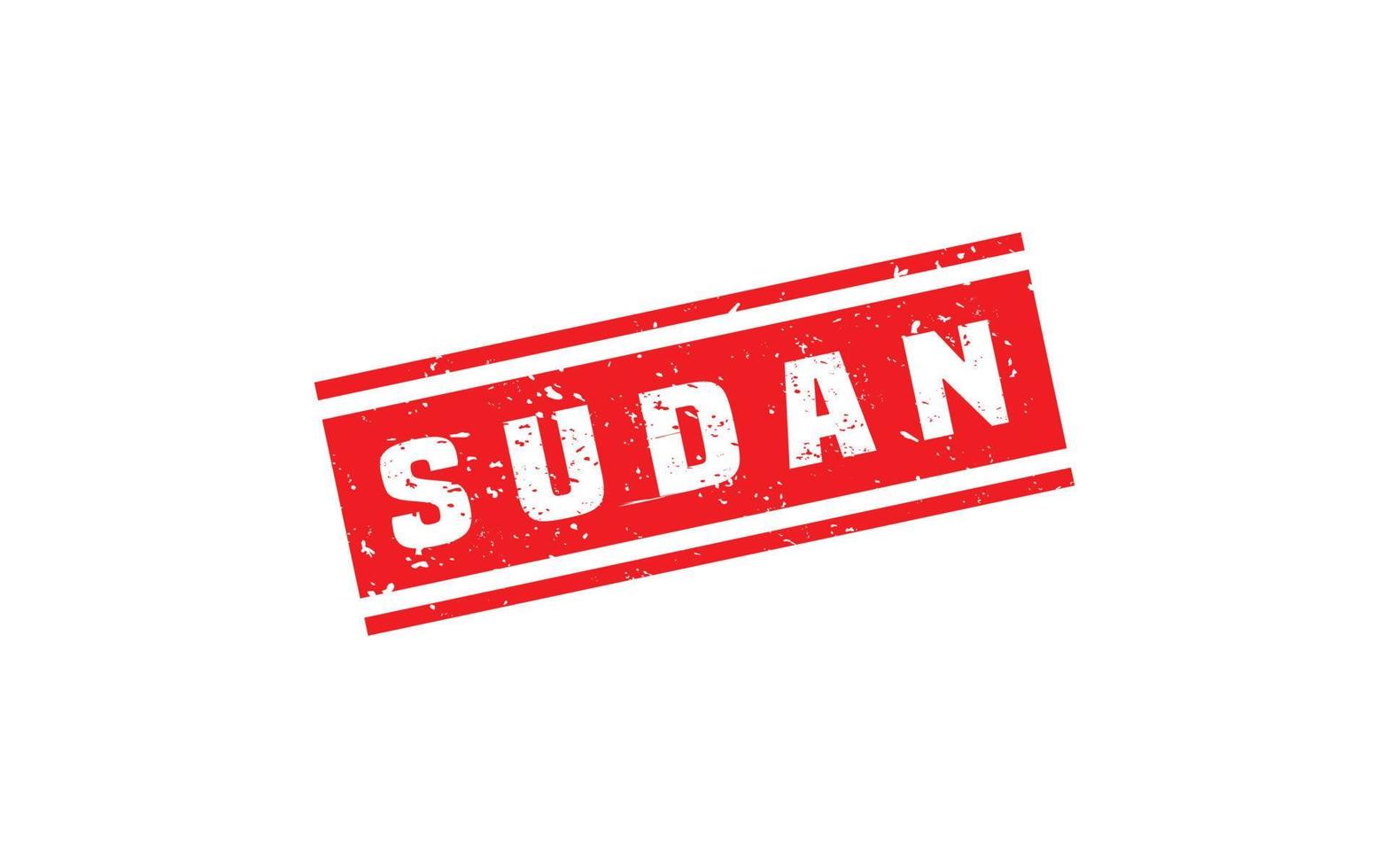 sudan stämpel sudd med grunge stil på vit bakgrund vektor