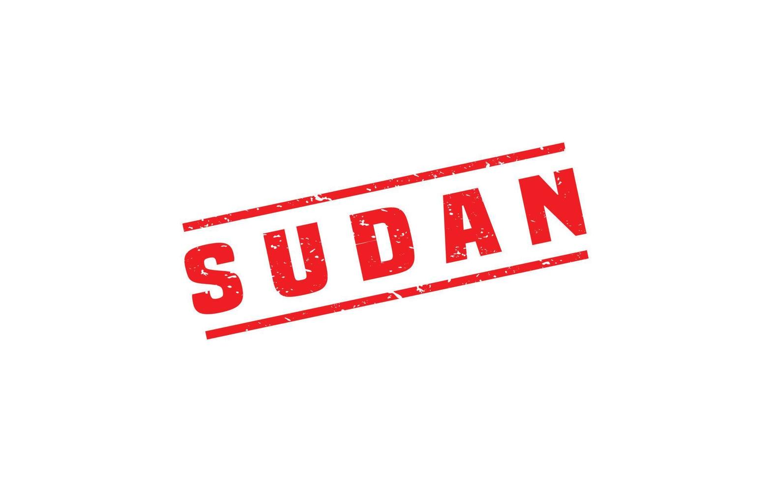 Sudan Briefmarke Gummi mit Grunge Stil auf Weiß Hintergrund vektor