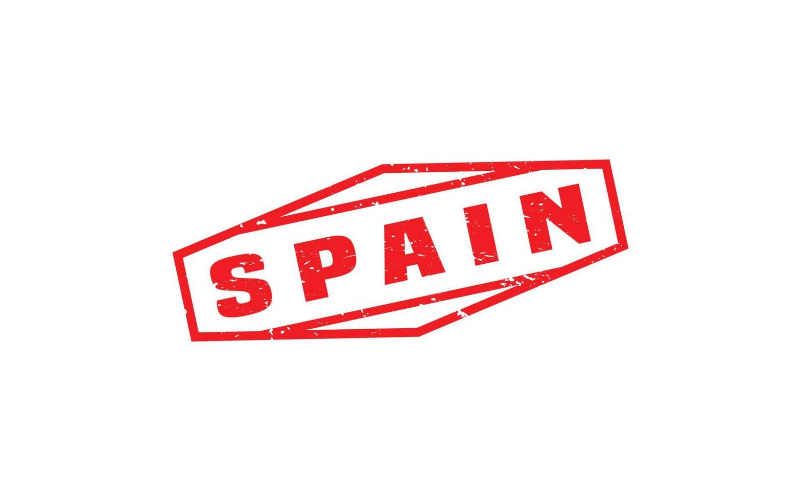Spanien stämpel sudd med grunge stil på vit bakgrund vektor