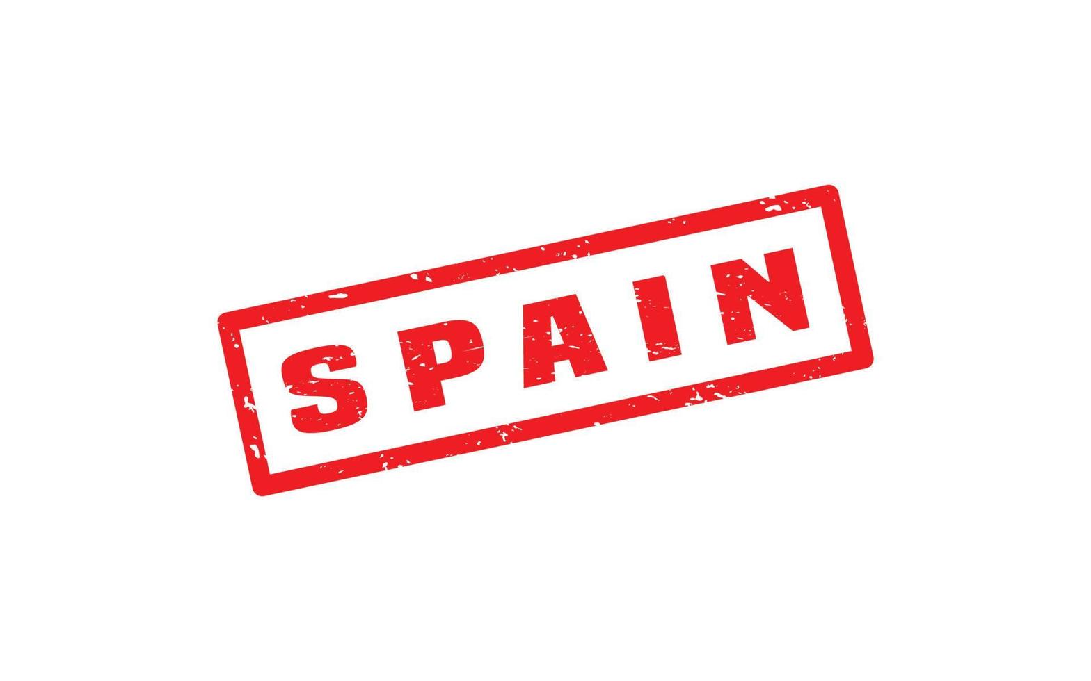 Spanien stämpel sudd med grunge stil på vit bakgrund vektor