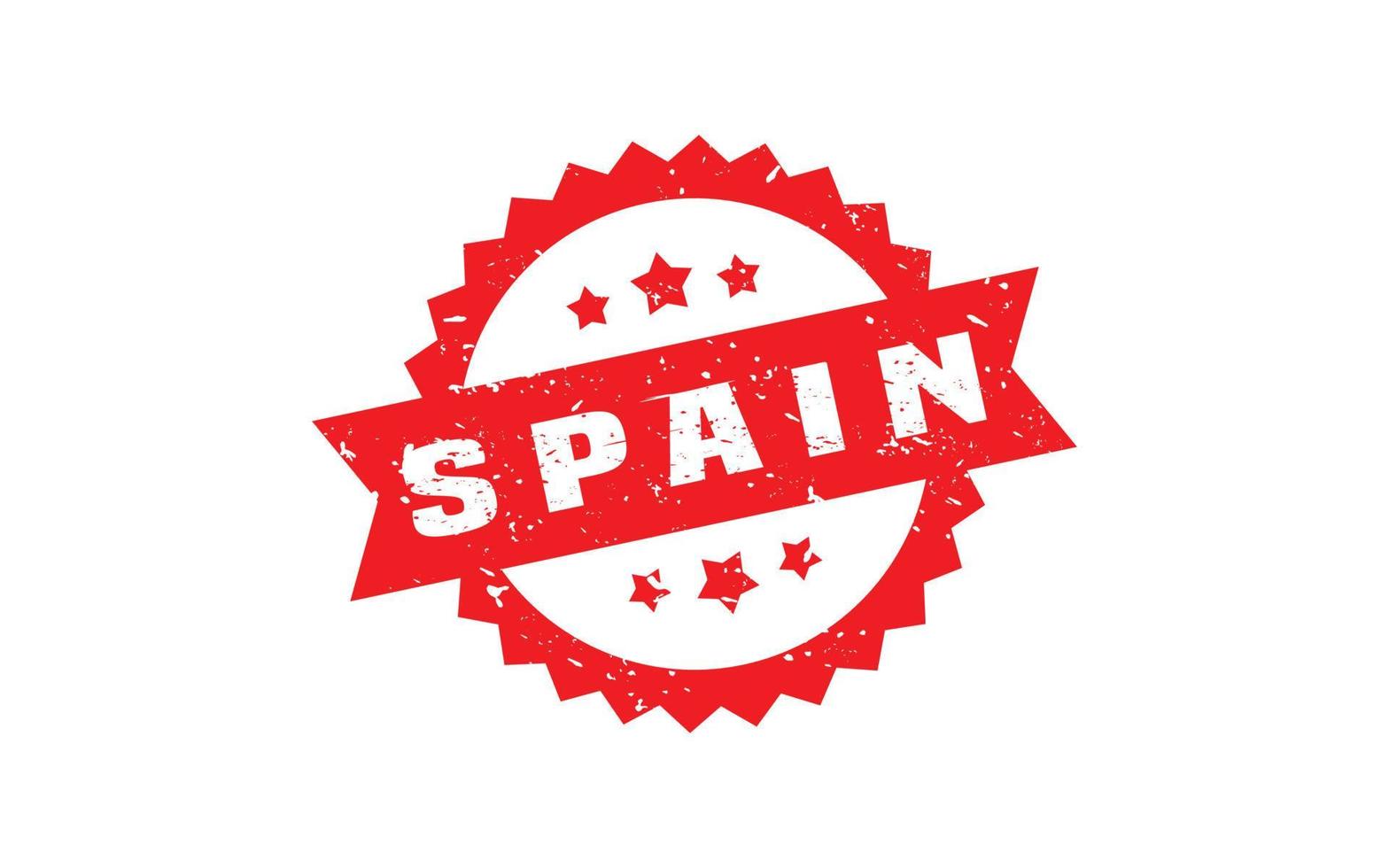 Spanien Briefmarke Gummi mit Grunge Stil auf Weiß Hintergrund vektor