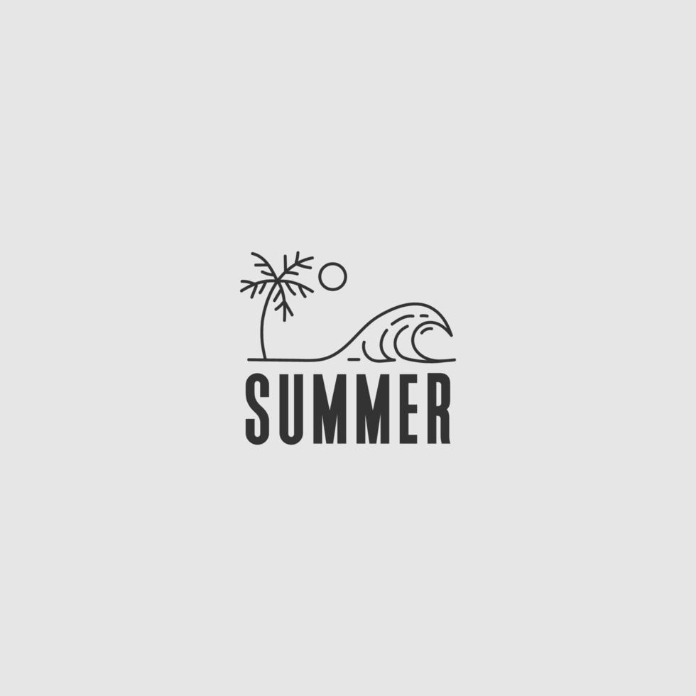 Sonne. Sommer- Logo Vektor