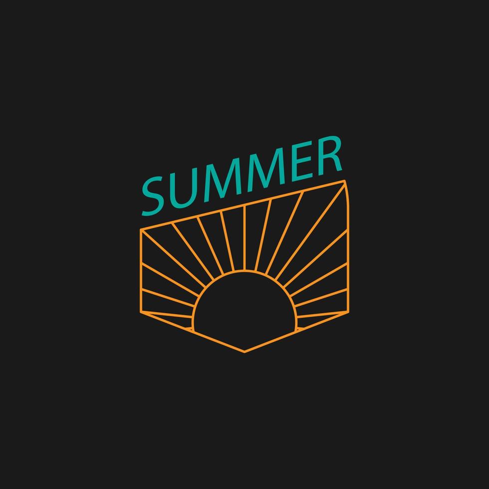 Sonne. Sommer- Logo Vektor