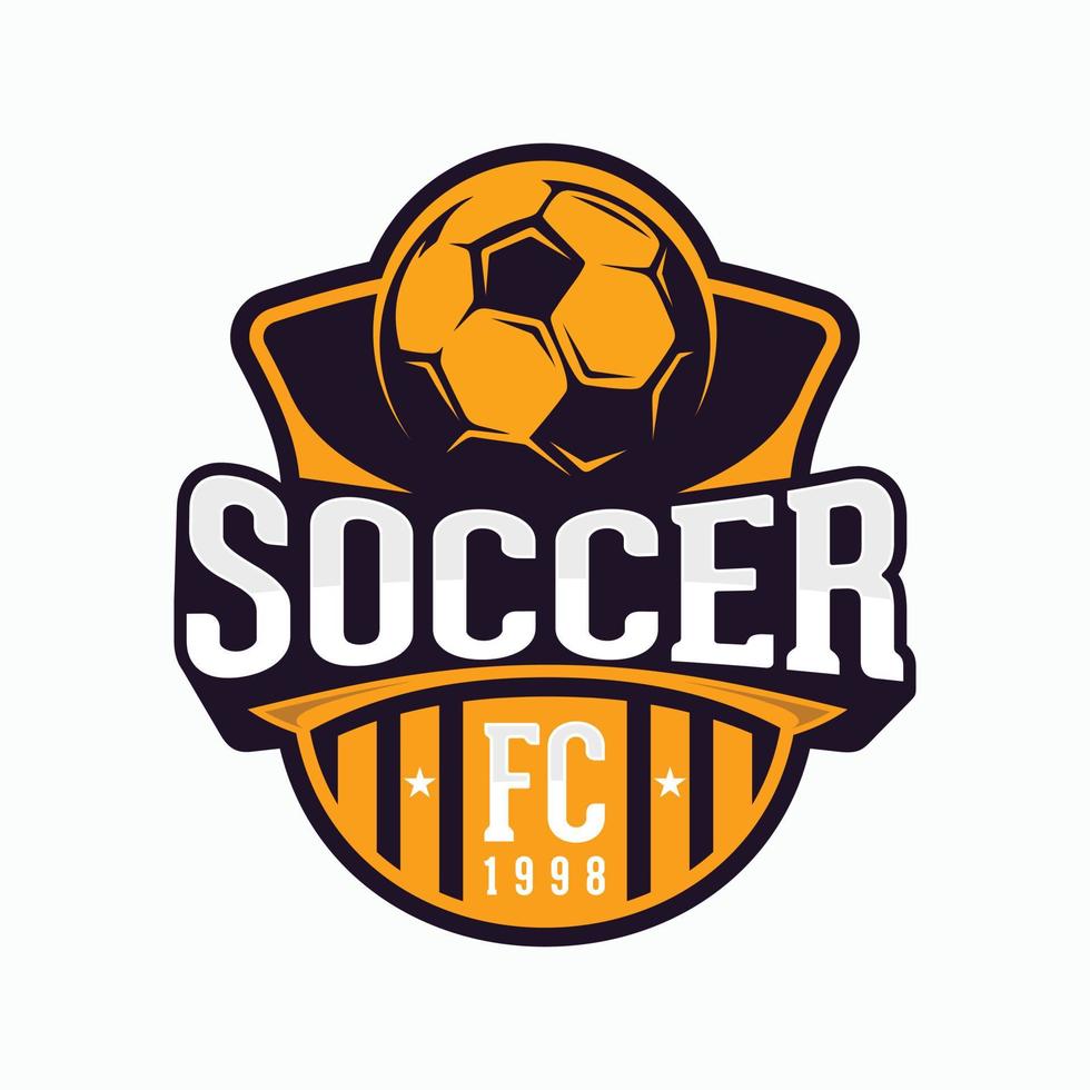 fotboll team logotyp eller fotboll eller fotboll akademi vektor