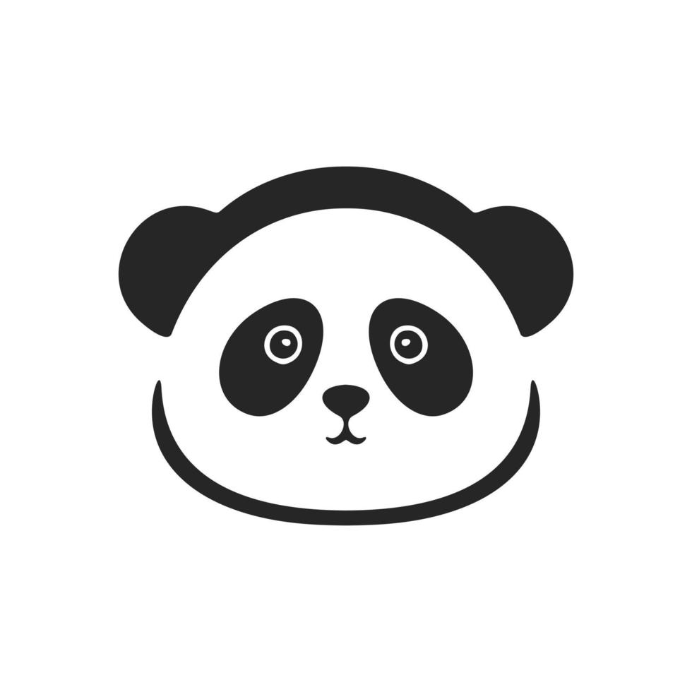 elegant schwarz und Weiß Vektor Panda Logo. isoliert auf ein Weiß Hintergrund.