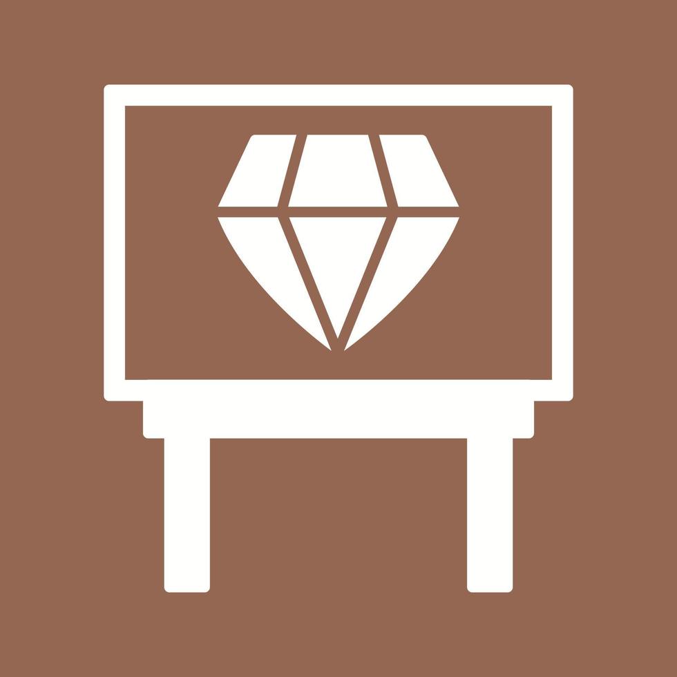 diamant utställning vektor ikon