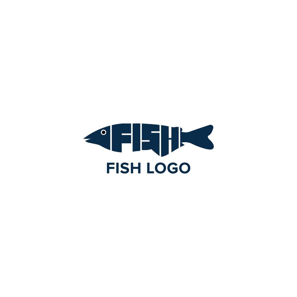 frisch Fisch mit Fisch gestalten Brief Logo vektor