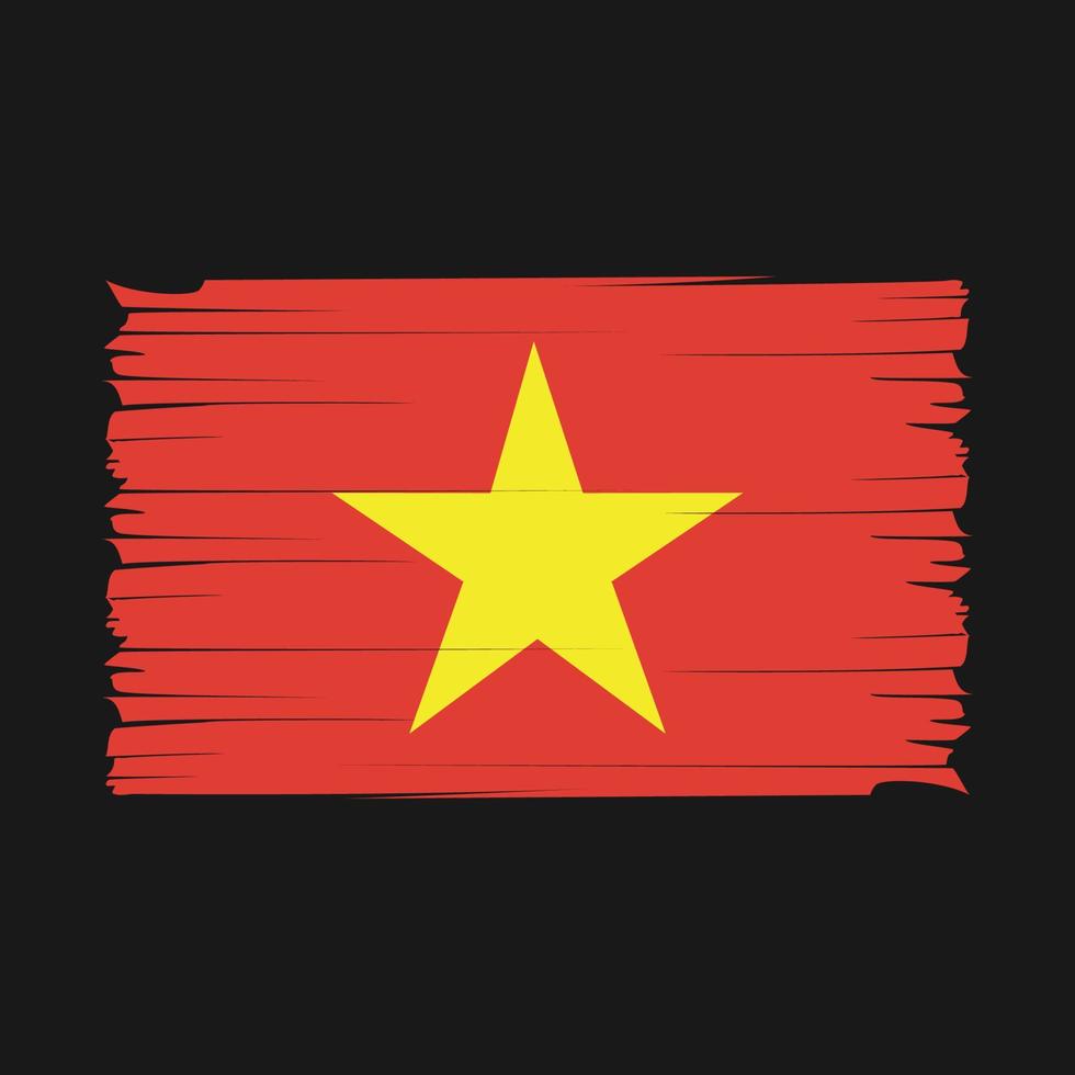 vietnam flagga borsta vektor