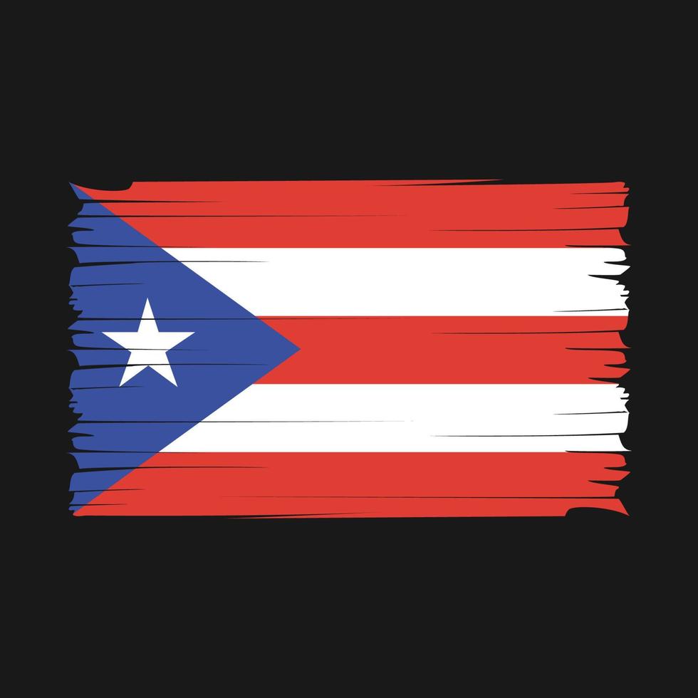 puerto-rico-flaggenbürstenvektor vektor