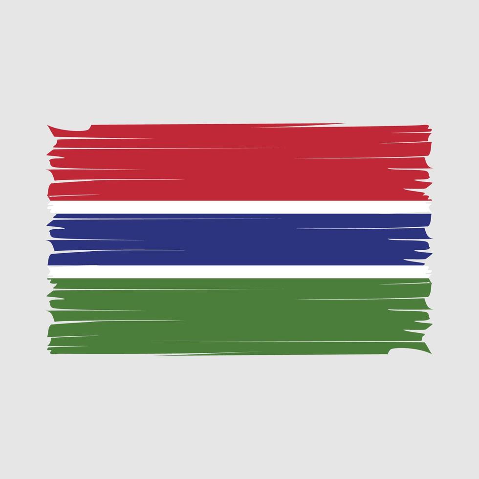 Gambia-Flagge-Pinsel-Vektor vektor