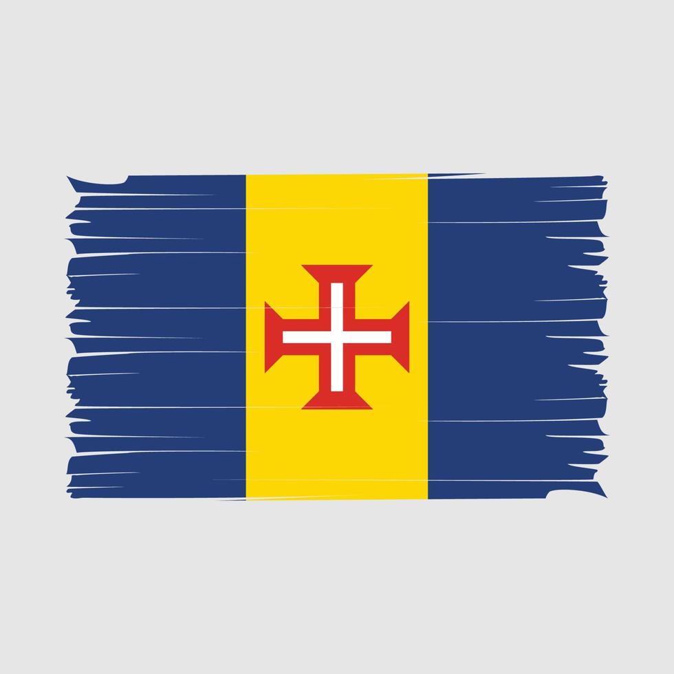 Bürste Vektor der Madeira-Flagge