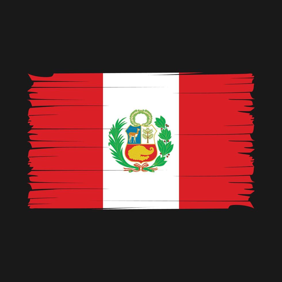 peru flag pinselvektor vektor