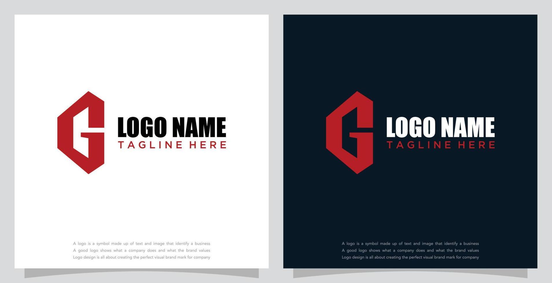 vektor första brev g logotyp för företag eller media företag.