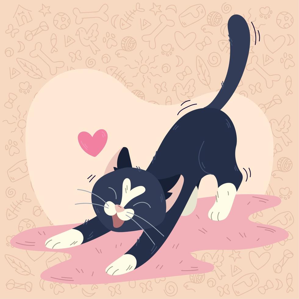 isoliert süß Katze Karikatur Charakter Vektor