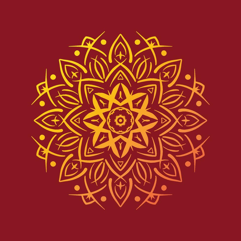 mandala linje konst illustration för 21 februari, pohela boisakh, durga puja Semester. alpona på design. blommig mönster vektor illustration.