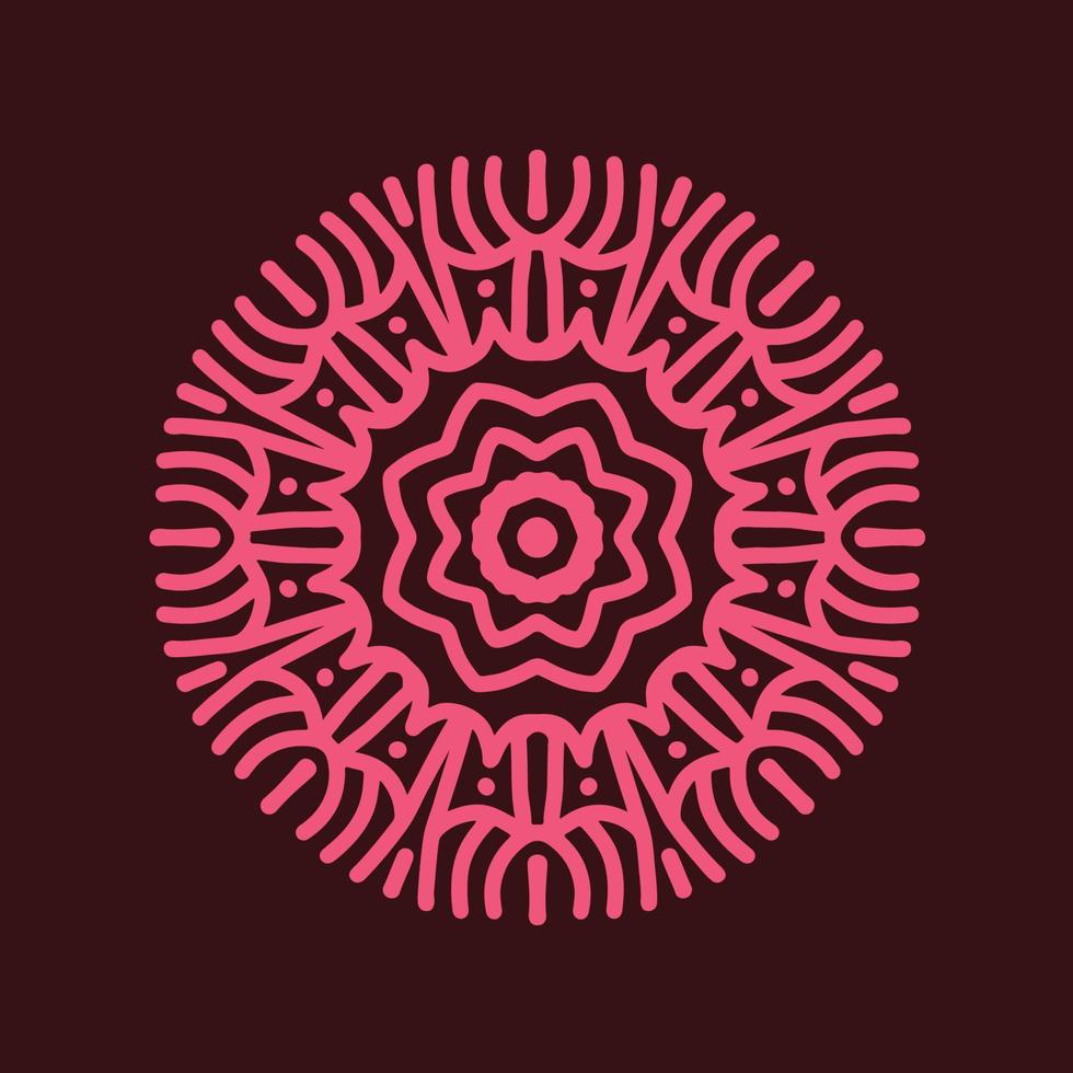 Mandala Design kreisförmig Muster zum mehndi, Henna, Tätowierung, Dekoration, Puja, Boisakhi, alpona. dekorativ Ornament im ethnisch orientalisch Stil. vektor
