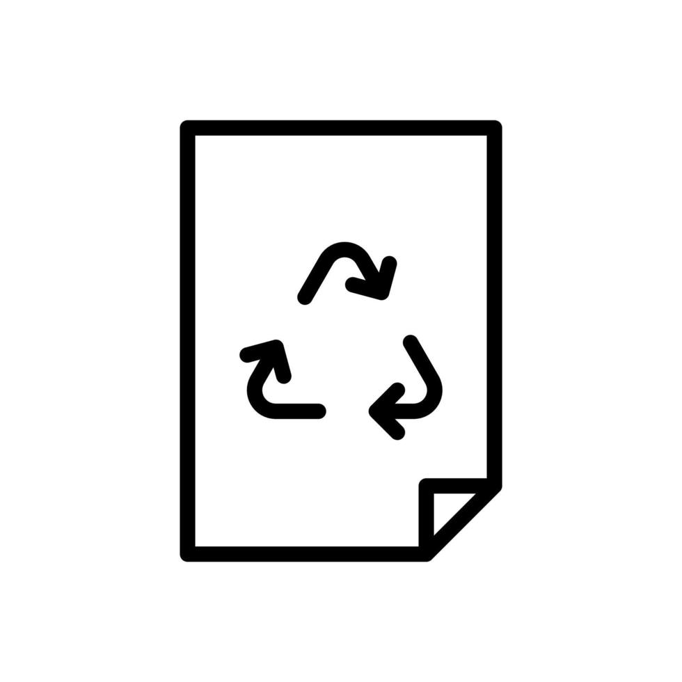 recyceln Papier Symbol im Linie Stil Design isoliert auf Weiß Hintergrund. editierbar Schlaganfall. vektor