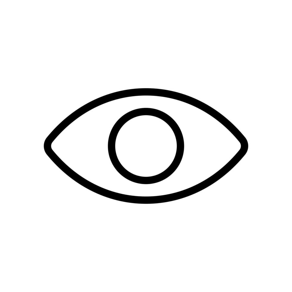 öga, syn symbol ikon i linje stil design isolerat på vit bakgrund. redigerbar stroke. vektor