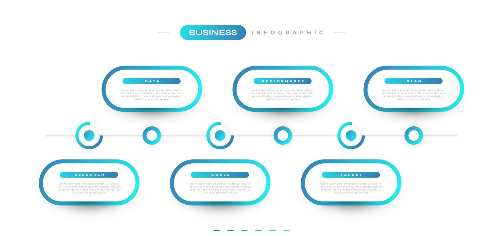 modern und sauber Geschäft Infografik Design Vorlage mit 6 Optionen, können Sein benutzt zum Präsentation vektor