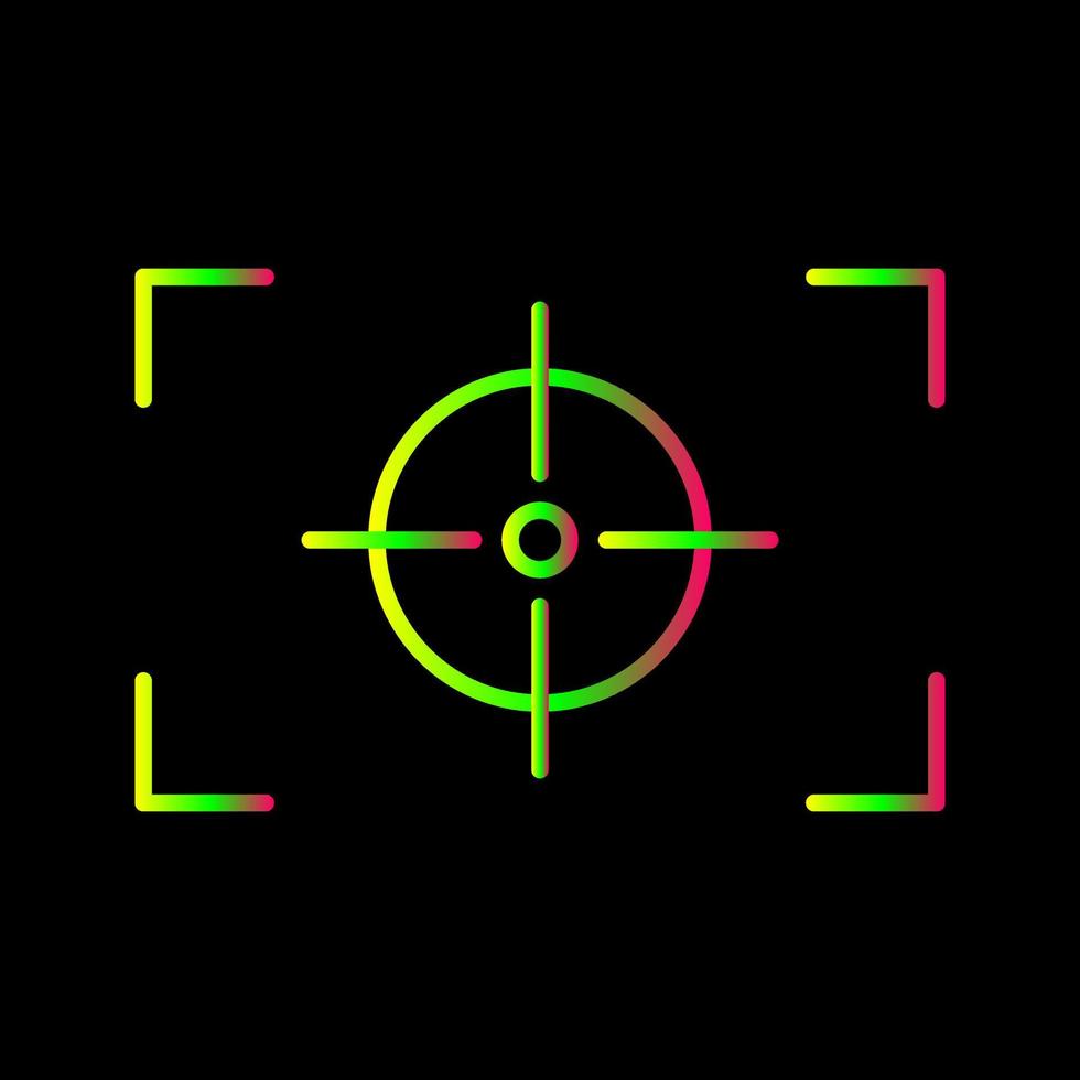 Horizontales Vektorsymbol mit einzigartigem Fokus vektor