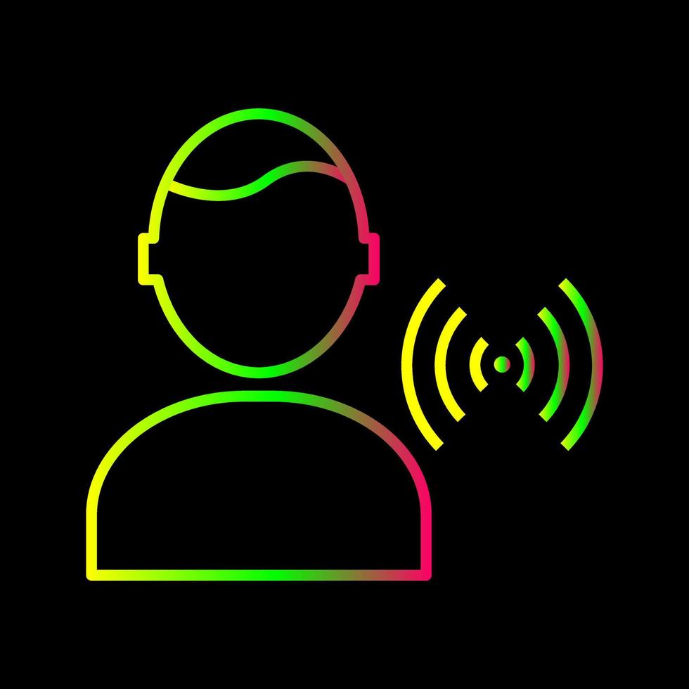 eindeutiges Signal auf Benutzervektorsymbol vektor