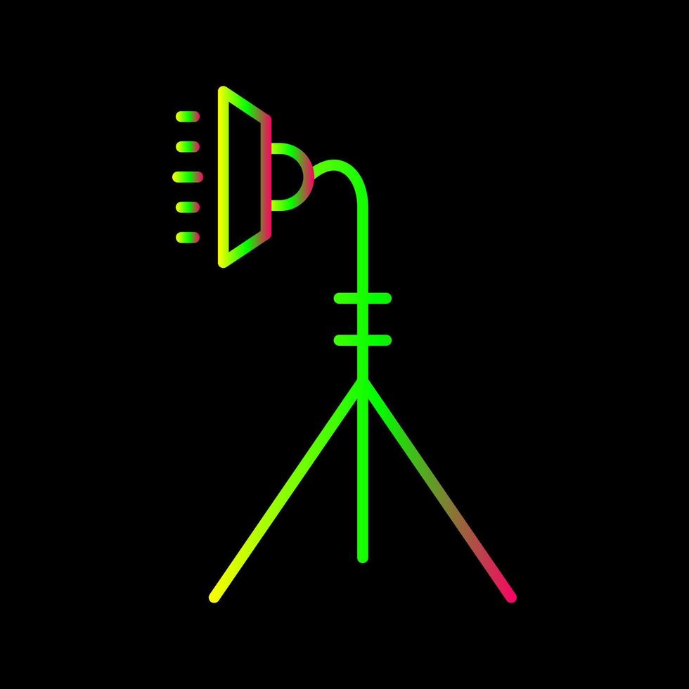 einzigartiges Lichtstativ-Vektorsymbol vektor