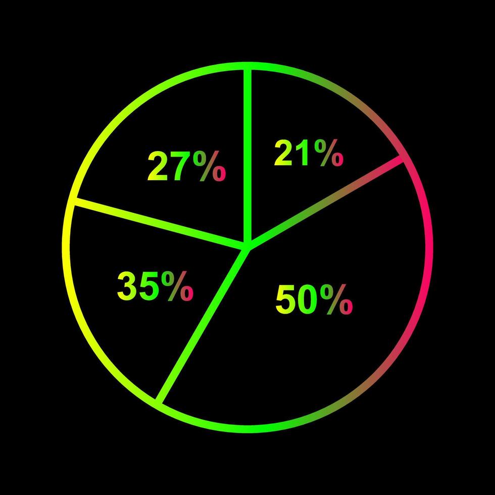 cirkeldiagram vektor ikon