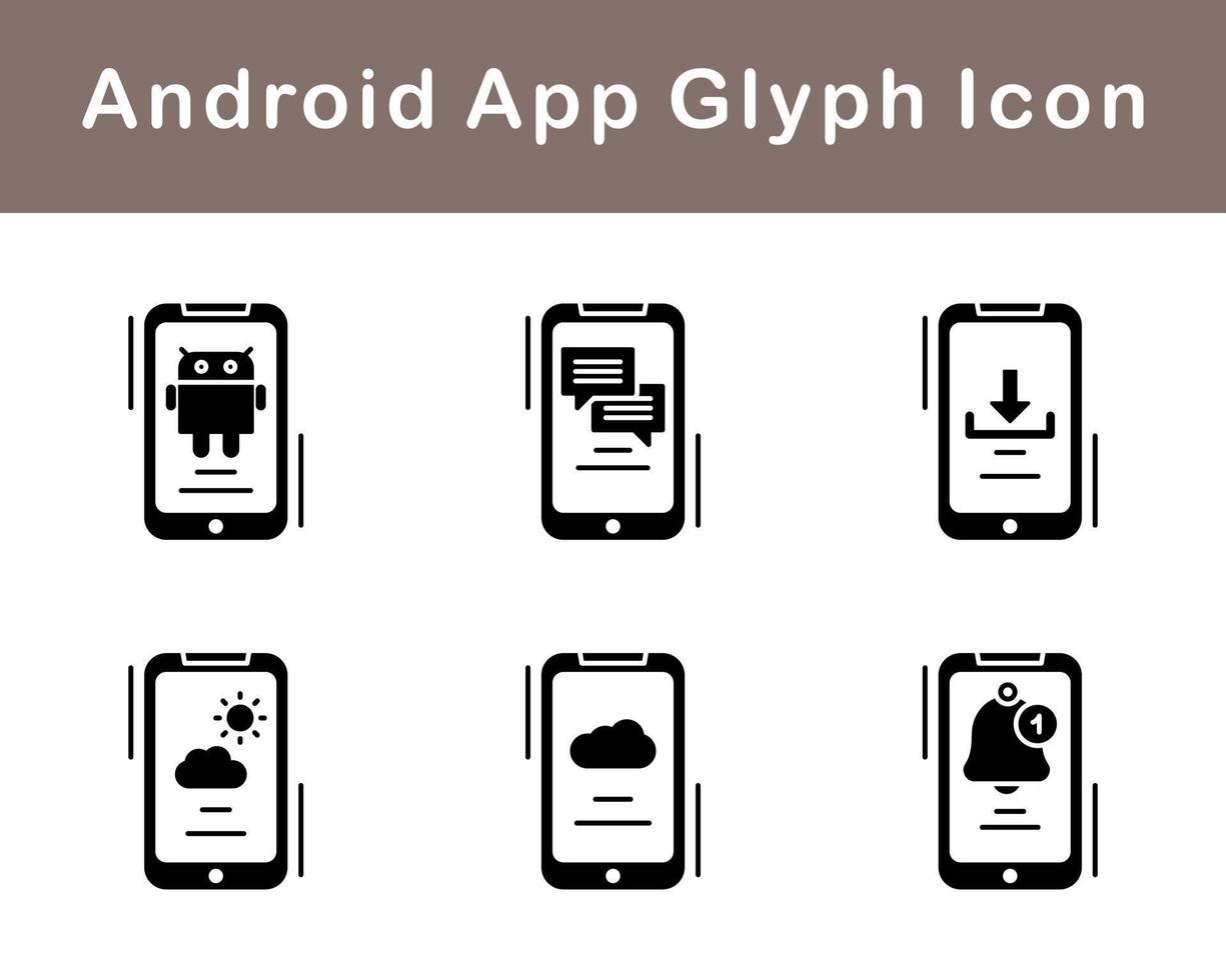 Android Apps Vektor Symbol einstellen