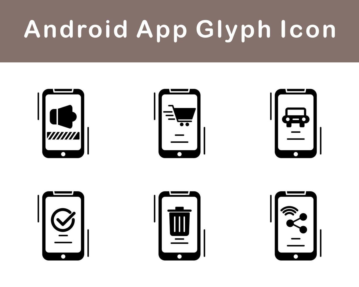 Android Apps Vektor Symbol einstellen