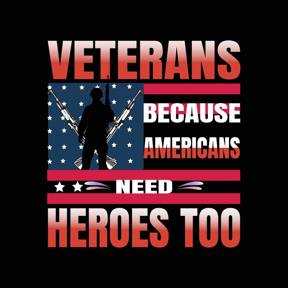 veteraner USA t-shirt design vektor