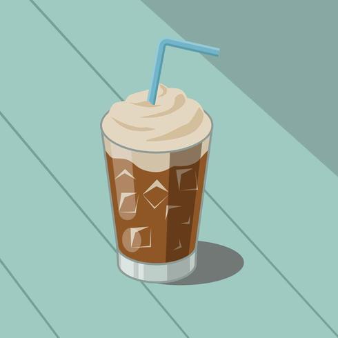 Eiskaffee-Illustrations-Vektor vektor