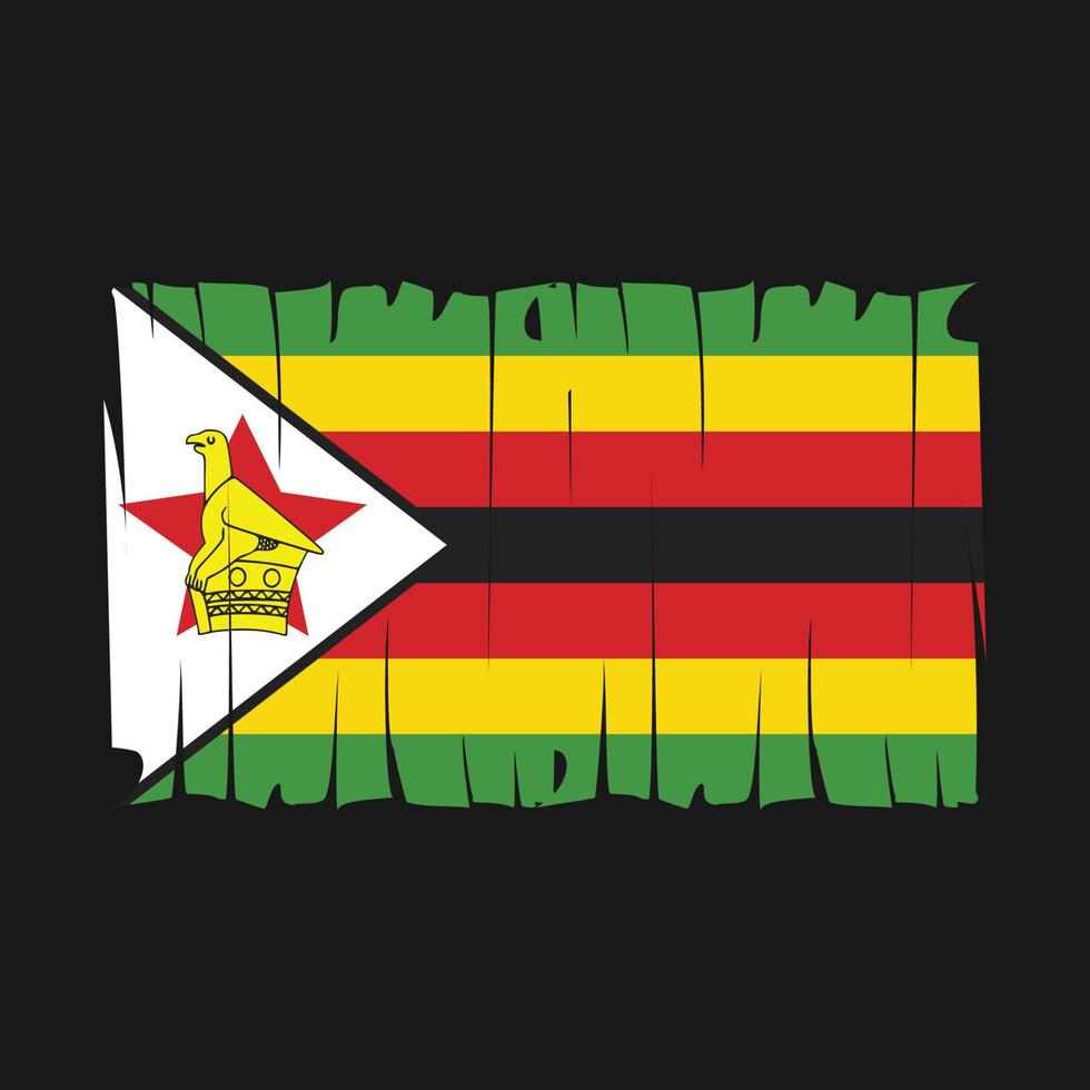 zimbabwe flaggvektor vektor