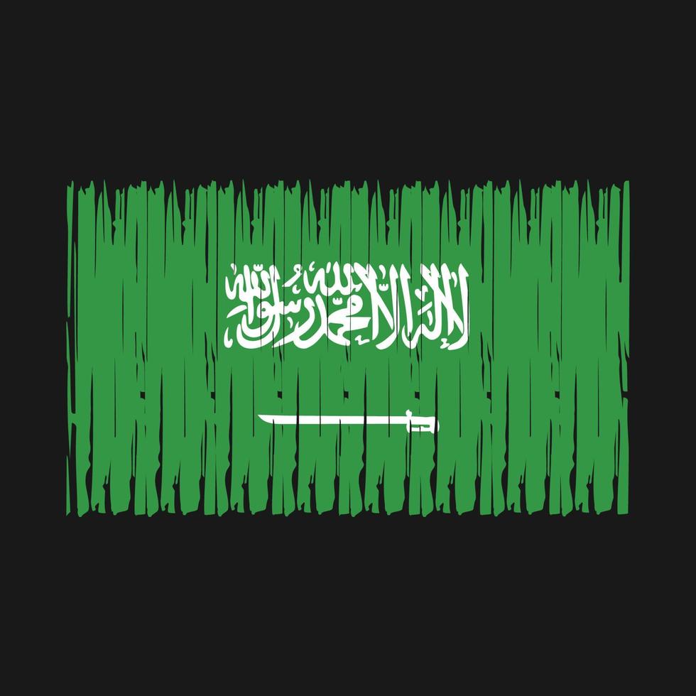 Saudiarabiens flaggborste vektor