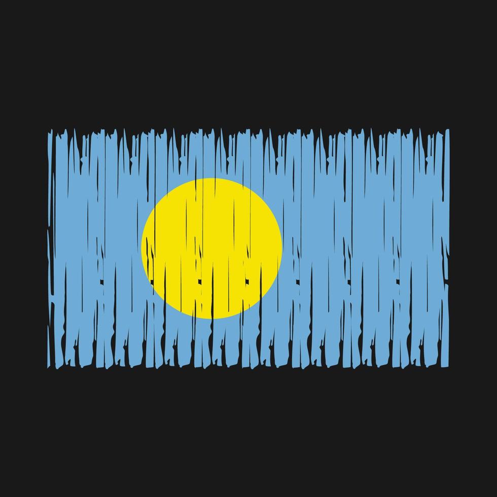 Palau-Flagge-Pinsel vektor