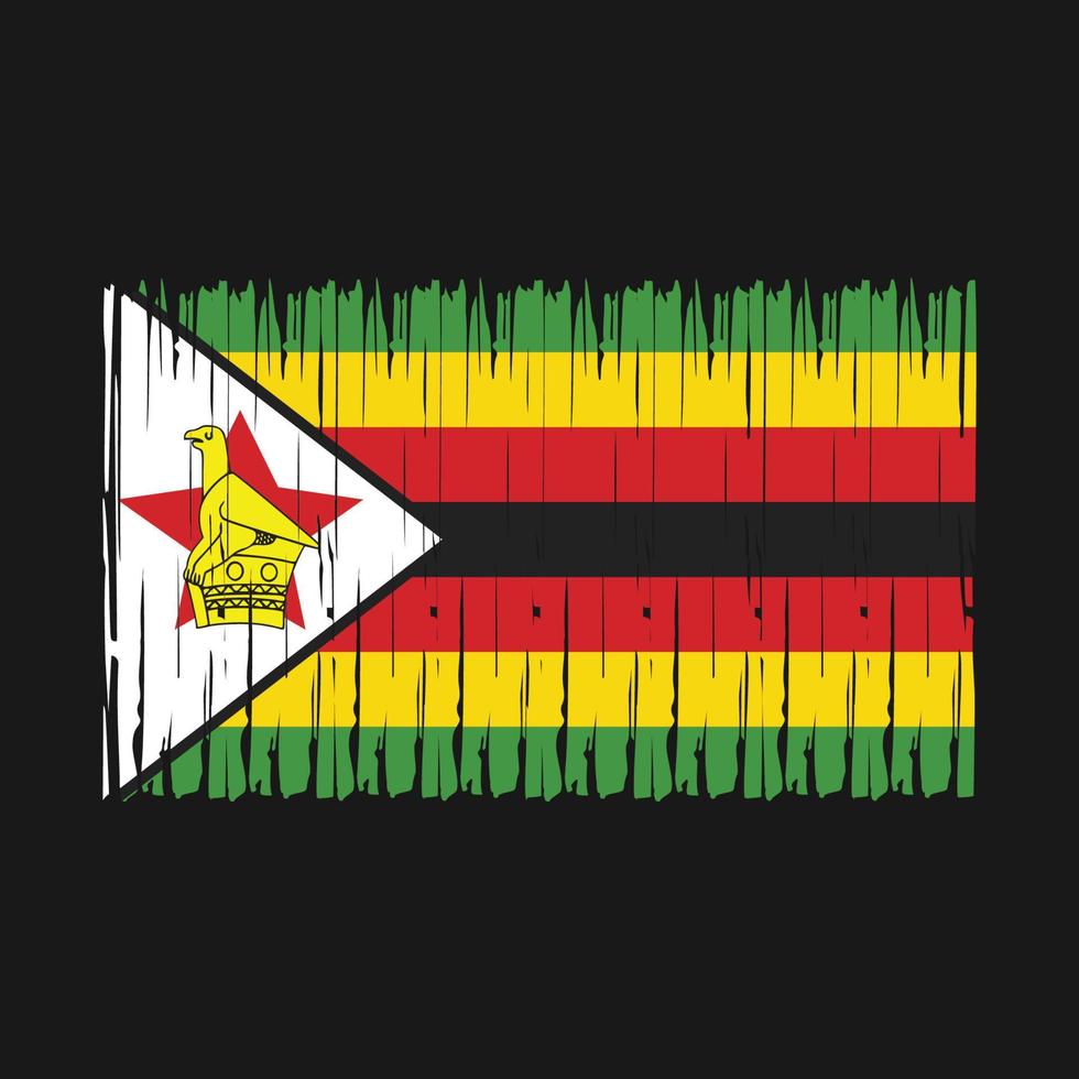 zimbabwe flaggborste vektor