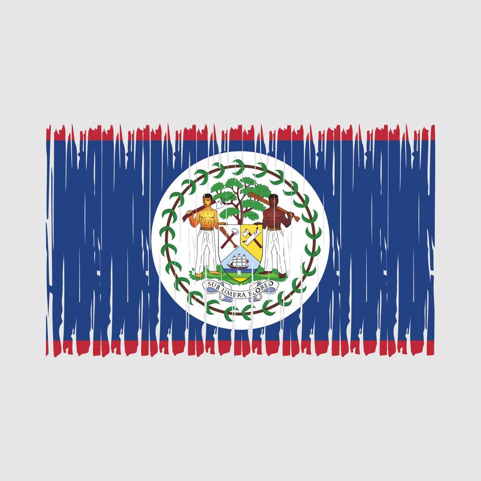 belize flagge bürste vektor