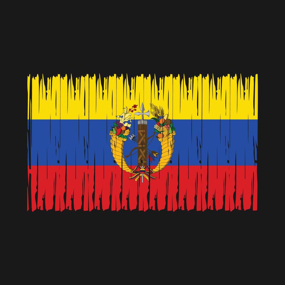 colombia flaggborste vektor