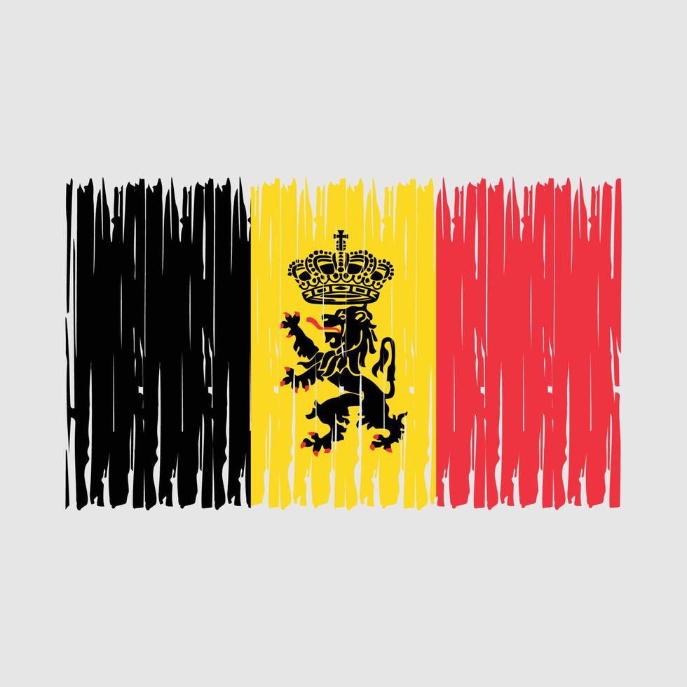 Belgien Flaggenpinsel vektor