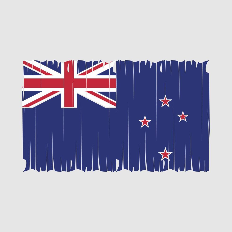 ny zealand flagga borsta vektor illustration